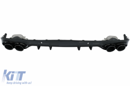 Front Bumper with Diffuser Double Outlet and Exhaust Tips suitable for Mercedes C-Class A205 Cabriolet C205 Coupe (2014-2019)-image-6078195
