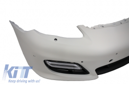 Front Bumper with Exhaust Muffler Tips suitable for PORSCHE 970 Panamera (2010-2013) Turbo/GTS Design-image-6053751