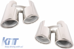 Front Bumper with Exhaust Muffler Tips suitable for PORSCHE 970 Panamera (2010-2013) Turbo/GTS Design-image-6053753