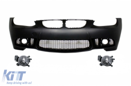 image-22-Front Bumper with Fog Light Projectors suitable for BMW 3 Series E92 Coupe E93 Cabrio (2006-2009) M3 Look Without PDC