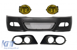 Front Bumper with Fog Lights and Air Duct Covers suitable for BMW 3 Series Coupe Cabrio Sedan Estate E46 (1998-2004) M3 Design - COFBBME46M3WFNLYC