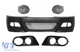 Front Bumper with Fog Lights and Covers suitable for BMW E46 3 Series (1998-2004) M3 Look