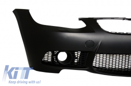 Front Bumper with Fog Lights Projectors and Side Skirts suitable for BMW 3 Series E92 E93 (2006-2009) M3 Look-image-6050475