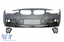image-63-Front Bumper with Fog Lights Projectors and Spoiler suitable for BMW 3 Series F30 F31 Sedan Touring (2011-2019) M-Performance Design