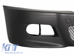 Front Bumper with Fog Lights Yellow suitable for BMW 3 Series Coupe Cabrio Sedan Estate E46 (1998-2004) M3 Design-image-6073420