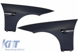 Front Bumper with Front Fenders and Side Skirts suitable for BMW 3 Series E92 Coupe E93 Cabrio (2006-2009) M3 Look Without PDC and Projectors-image-6059913