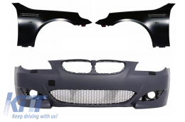 Front Bumper with Front Fenders suitable for BMW 5 Series E60 E61 Sedan Touring (2003-2010) M5 Design - COFBBME60M5XFF