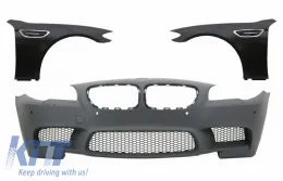 image-76-Front Bumper with Front Fenders suitable for BMW 5 Series F10 F11 (2011-2017) PDC SRA M5 Design