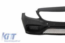 Front Bumper with Front Grille GTR suitable for Mercedes C-Class W205 S205 C205 A205 (2014-2018) Limousine T-Model Coupe Cabriolet C63 Design-image-6048216