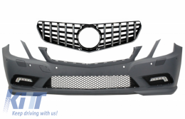 Front Bumper with Front Grille Panamericana suitable for Mercedes E-Class C207 W207 A207 (2009-2012) Coupe Cabrio Sport Line Design - COFBMBW207AMGFG