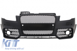 Front Bumper with Front Grille suitable for Audi A4 B7 (2004-2008) RS4 Design Black