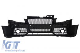Front Bumper with Front Grille suitable for Audi A4 B7 (2004-2008) RS4 Design Black-image-6024967