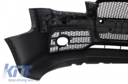 Front Bumper with Front Grille suitable for Audi A4 B7 (2004-2008) RS4 Design Black-image-6024968