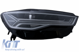 Front Bumper with Full LED Headlights Sequential Dynamic Turning Lights suitable for Audi A6 C7 4G (2011-2018) RS6 Matrix Design-image-6052746