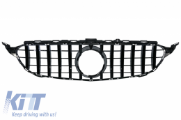 Front Bumper with Grille Chrome without 360 Camera suitable for Mercedes C-Class W205 S205 A205 C205 (2014-2018) C63 Design-image-6064575