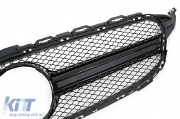 Front Bumper with Grille suitable for Mercedes C-Class W205 S205 C205 A205 (2014-2018) Limousine T-Model Coupe Cabriolet Black-image-6102384