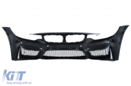 Front Bumper with Grilles suitable for BMW 4 Series F32 Coupe F33 Convertible F36 Gran Coupe (2013-2017) M4 Design-image-6074822