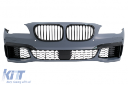 Front Bumper with Grilles suitable for BMW 7 Series F01 F02 (2009-2015) M760 Look - FBBMF01L