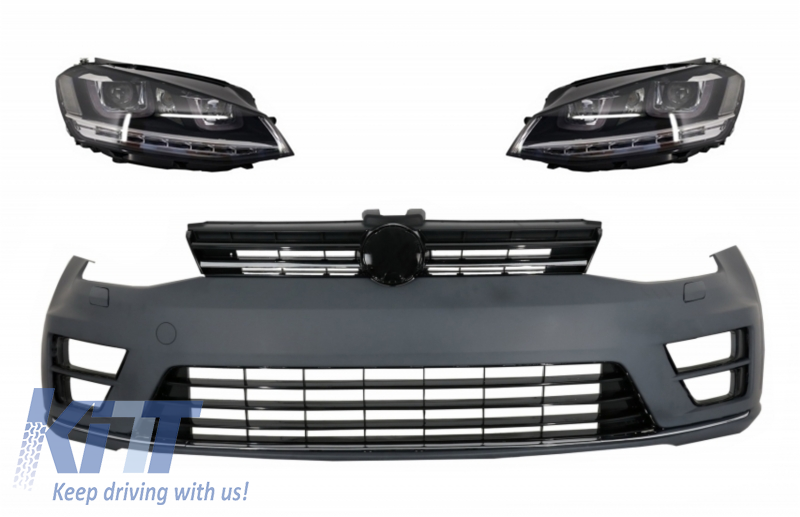 On New Front Bumper Fog Grille With Fog Hole Right O//S Vw Transporter T6 2015