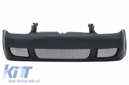 Front Bumper with Headlights Black suitable for VW Golf IV 4 MK4 (10.1997-09.2003) R32 Look-image-6054666