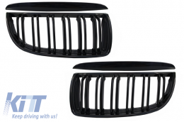 Front Bumper with Kidney Grilles and Smoke Fog Lights suitable for BMW 3 Series E90 E91 Sedan Touring (2004-2008) M-Technik Design-image-6071435
