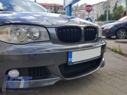 Front Bumper with Kidney Grilles suitable for BMW 1'er E81/E82 E87/E88 (2004-2011) M-tech M-Technik Design-image-5998168