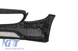 Front Bumper with Lip Extension suitable for Mercedes C-Class W205 S205 C205 A205 (2014-2020) Limousine T-Model Coupe Cabriolet C63 Design-image-6048877