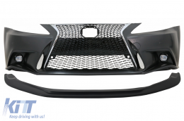 Front Bumper with Lower Spoiler Lip suitable for Lexus IS XE20 (2005-2013) IS F Sport Facelift XE30 (2014-up) Design