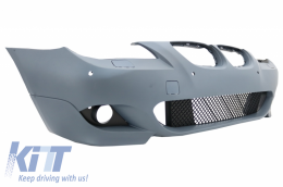 Front Bumper with PDC 18mm suitable for BMW 5 Series E60 E61 LCI (2007-2010) and Fog Lights Projectors M-Technik Design-image-6031707
