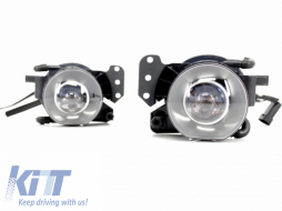 Front Bumper with PDC 18mm suitable for BMW 5 Series E60 E61 LCI (2007-2010) and Fog Lights Projectors M-Technik Design-image-6031708