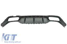 Front Bumper with Rear Diffuser and Exhaust Tips suitable for Mercedes E-Class W213 (2016-2019) E53 Design Black Edition-image-6057814