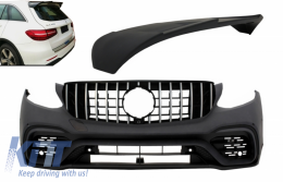 Front Bumper with Rear Roof Spoiler suitable for Mercedes GLC X253 SUV (2015-2019) GLC 63 Design - COFBMBGLCX253AMGRS
