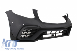 Front Bumper with Rear Roof Spoiler suitable for Mercedes GLC X253 SUV (2015-2019) GLC 63 Design-image-6055289