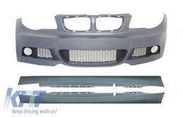 Front Bumper with Side Skirts suitable for BMW 1 Series E87 (2009-2012) M-tech M-Technik Design - COFBBME87MTSS