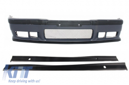 Front Bumper with Side Skirts suitable for BMW 3 Series E36 (1992-1998) M3 Design - COCBBME36M3SS