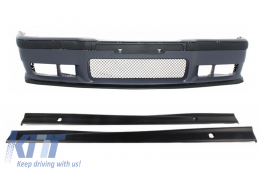 image-3-Front Bumper with Side Skirts suitable for BMW 3 Series E36 (1992-1998) M3 Design