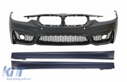 Front Bumper with Side Skirts suitable for BMW 3 Series F30 F31 Non LCI & LCI (2011-2018) M3 Sport EVO Design - COFBBMF30M3DSS
