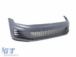 Front Bumper with Side Skirts suitable for VW Golf VII 7 Hatchback (2013-2017) GTI Look-image-6014978