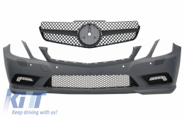 Front Bumper with Single frame grille suitable for Mercedes E-Class C207 W207 A207 (2009-2012) Coupe Cabrio Sport Line Design - COFBMBW207AMGBSL