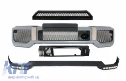 Front Bumper with Spoiler LED DRL and Upper Spoiler Lip suitable for Mercedes G-Class W463 (1989-2017) G65 Design