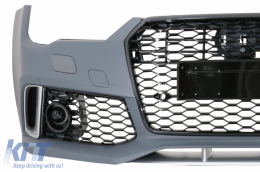 Front Bumper with Spoiler Lip Real Carbon suitable for Audi A7 4G Facelift (2015-2018) RS7 Design-image-6053854