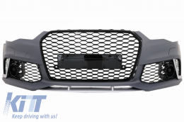 Front Bumper with Spoiler Lip suitable for Audi A6 C7 4G Facelift (2015-2018) RS6 Design-image-6075869