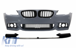 Front Bumper with Spoiler Lip suitable for BMW 5 Series F10 F11 LCI (2015-2017) M-Performance Sport Design - COFBBMF10MTPDCLCIFSDPB