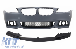 image-63-Front Bumper with Spoiler Lip suitable for BMW 5 Series F10 F11 LCI (2015-2017) M-Performance Sport Design Without Fog Lamps