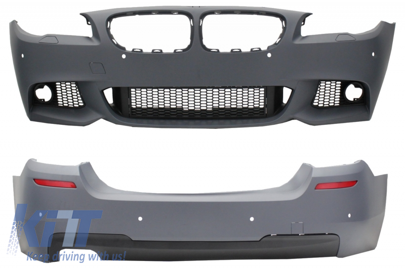 Első lökhárító ködlámpák nélkül hátsó lökhárítóval, BMW 5-ös sorozat F10 (2011-2014) M-Technik Design számára
