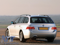 Front Bumper without Fog Lights and Rear Bumper with PDC 28mm suitable for BMW 5 Series E61 Touring 2003-2007 M-Technik Design-image-6027079