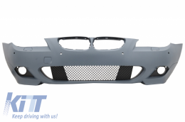 Front Bumper without Fog Lights suitable for BMW 5 Series LCI E60 E61 (2007-2010) with Side Skirts M-Technik Design-image-6031698