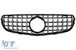 Front Central Grille suitable for Mercedes GLC X253 C253 (2015-2018) GT R Panamericana Look Chrome - FGMBX253GTRCWOH