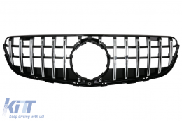 Front Central Grille suitable for Mercedes GLC X253 C253 (2015-2018) GT R Panamericana Look - FGMBX253CWHTT
