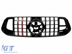 Front Central Grille suitable for Mercedes GLE SUV W167 V167 GLE Coupe C167 Sport Package (2019-06.2023) GTR Panamericana Design - FGMBGLEW167AP